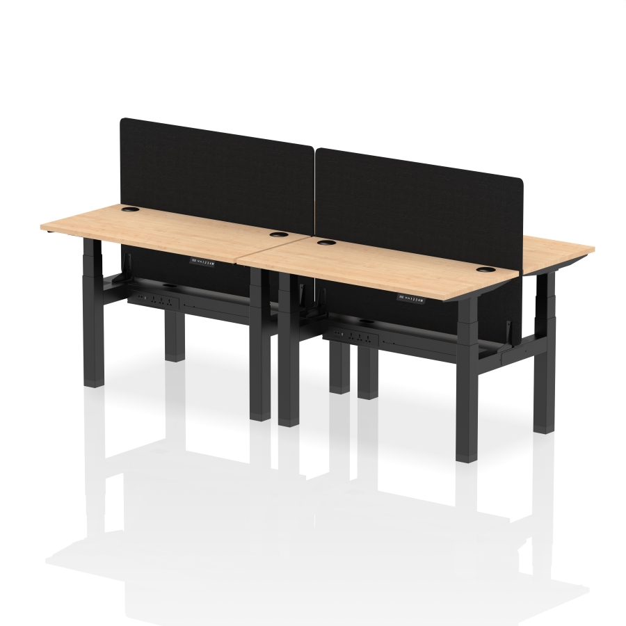 Rayleigh Back-to-Back 4 Person Slimline Height Adjustable Bench Desk